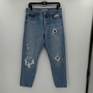 Levi's Women's Premium Wedgie Distressed Jeans - Light Wash - 29